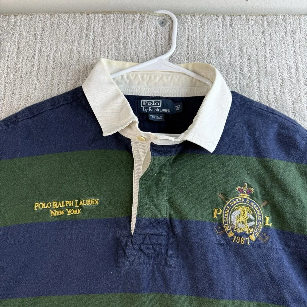 Polo Ralph Lauren Rugby Polo Men's Size 2XB Long Sleeve Crest
